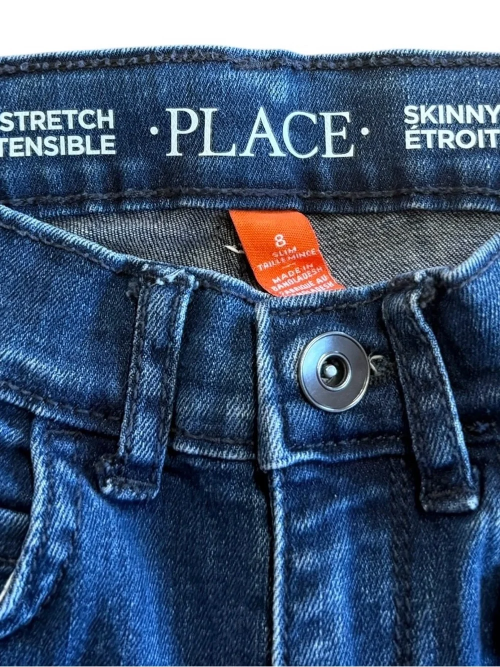 The Children’s Place Girls Jeans Size 8 Skinny Stretch Blue Denim Back to School